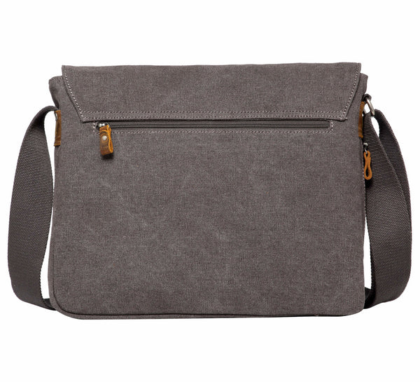 Troop Classic Small Flap Front Messenger Bag - Charcoal