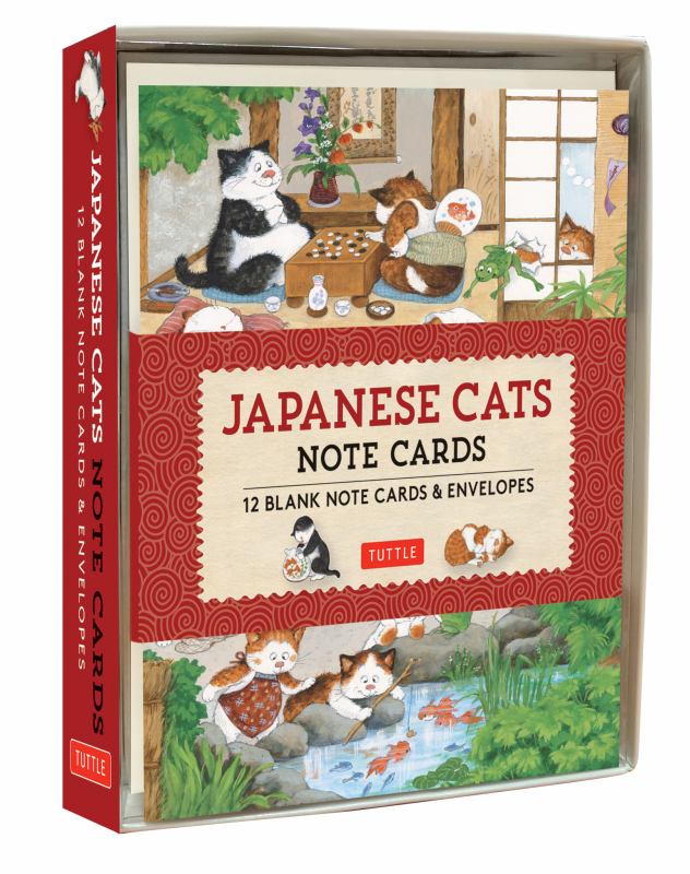 Japanese Cats Set of 12 Notecards